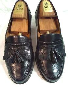 Mocassino uomo Magnanni Vigo 9341 nero pelle nappa kiltie mocassino taglia 9W f283 - Foto 1 di 12