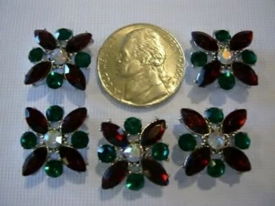 Cuentas Deslizantes 2 Agujeros X-Flor Navidad Vacaciones Colores Hechas con Elementos Swarovski #5 Foto 1 de 3