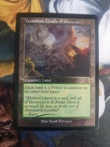 Yavimaya Cradle Of Growth  MISPRINT ETCHED FOIL Magic MTG Card - Ink Error - M22 - Picture 1 of 3