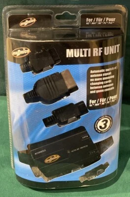 Multi RF Unit TV Aerial Lead For GameCube,  N64, PS, PS2 & Xbox - New & Sealed - Image 1 of 4