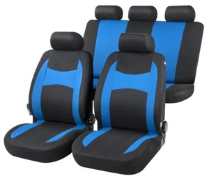 COPRISEDILI PER FIAT ULYSSE 2005-2011 13419 NERO BLU FODERE AUTO COMPATIBILI - Foto 1 di 8