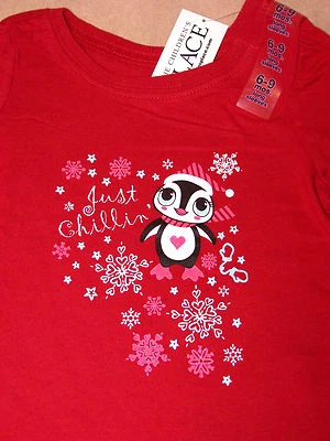 NUEVO CON ETIQUETAS Infantil Niñas TCP Navidad LS 6m - 9m Rojo Pingüino Chillin 6-9m NUEVO Foto 1 de 3