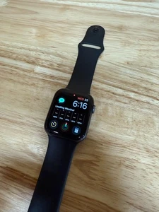 APPLE Watch Series 4 GPS LTE - 44MM Aluminum Case A1976 - Black - Photo 1 sur 8