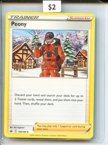 2021 Pokémon Peony 150/198 Trainer Supporter Card Chilling Reign - Picture 1 of 2