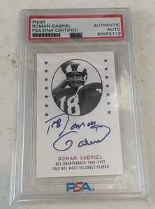 Roman Gabriel PSA/DNA Autograph Signed Business Card Football - Picture 1 of 1