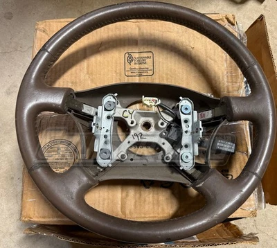 Volante Toyota Land Cruiser fabricante de equipamento original 95-97 FZJ80 couro carvalho cruzeiro - Imagem 1 de 4