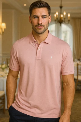 Polo Golf de Ralph Lauren Para Hombre Rosa Pálido Manga Corta Polo XL Foto 1 de 4