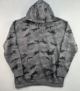 Dixxon Hoodie XL Camo Gray Full Zip Ground Up Custom Fleece Cotton Streetwear - Picture 1 of 14