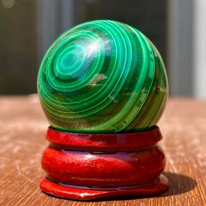 35G Natural malachite ball quartz crystal energy ball Divination meditation - Picture 1 of 12