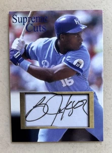 Bo Jackson - Supreme Cuts Facsimile Autograph Card - Kansas City Royals Legend - Picture 1 of 2