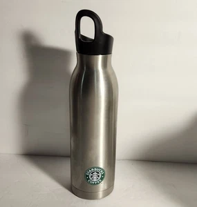2009 Starbucks Stainless Steel Double Wall Handle Carring Water Bottle -18 0z - Picture 1 of 4