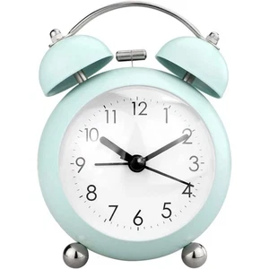 SVEGLIA OROLOGIO A PILE ANALOGICA CAMPANE CON LUCE- PILIFE VERDE CHIARO - Foto 1 di 5