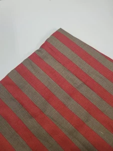 French General La Petite Ecole Moda Stripe Red Taupe Sew Quilt FAT QUARTER  - Picture 1 of 1