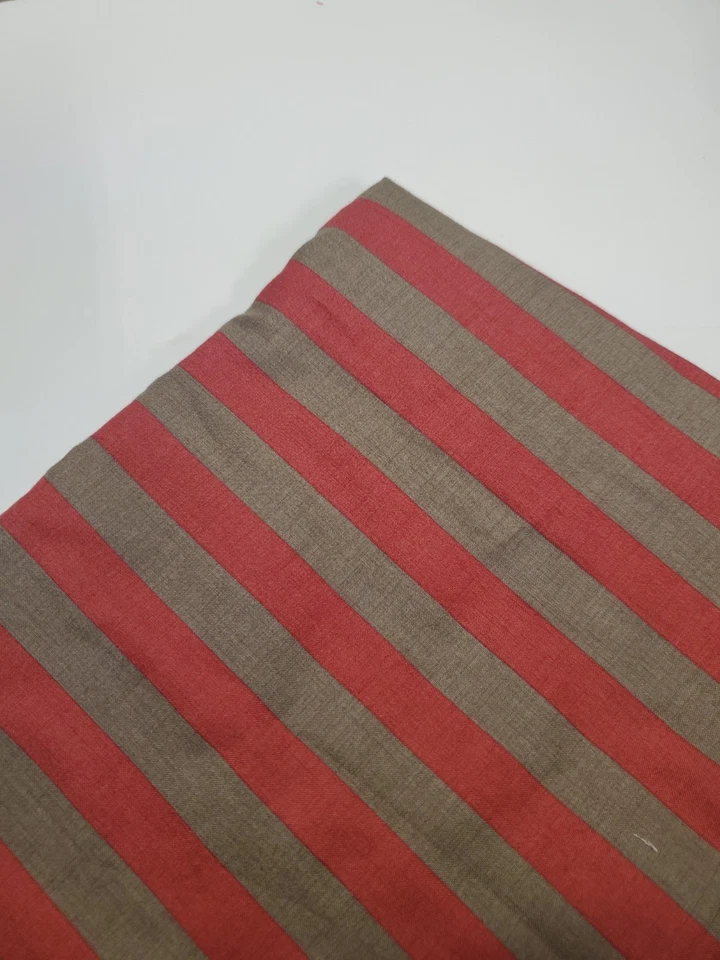 French General La Petite Ecole Moda Stripe Red Taupe Sew Quilt FAT QUARTER  - Image 1 of 1