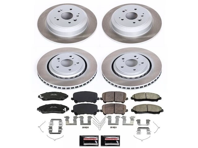 Kit de pastilha de freio dianteiro e traseiro e rotor para 14-16 Acura MDX DF32K8 - Imagem 1 de 1