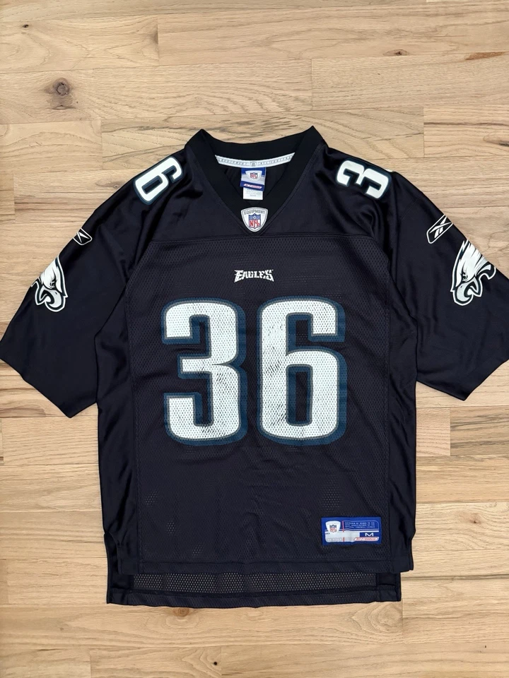 Camiseta Reebok Masculina Vintage Philadelphia Eagles NFL Brian Westbrook #36 Tamanho M Preta - Imagem 1 de 4
