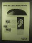 1966 MONY Mutual of New York Ad - Spécialiste des régimes de retraite