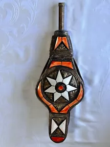 Raro Camino in Legno Osso Cammello Soffietto Vento RABOZ Vintage Artigianale Marocco - Foto 1 di 15