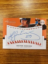 2012 Panini Signature Series Rookies Game Ball Signatures #119 Hector Sanchez