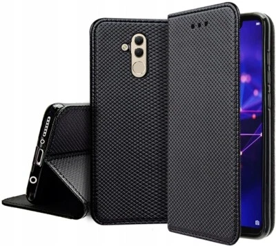 CUSTODIA LIBRO PER HUAWEI MATE 20 LITE - COVER SMART MAGNET CASE NERO - Immagine 1 di 4