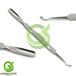Limpiador de uñas cutículas quiropody cuchara curva larga gubia cureta cureta - Imagen 1 de 1