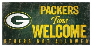 Green Bay Packers 6x12 Fans Welcome Sign - Picture 1 of 1