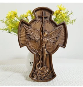 Wooden Wall Cross Christian Home Decor Religious - Picture 1 of 5