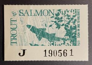 Michigan State Revenue - 1978 $5.25 - Salmon & Trout Stamp, MNH, Wooton #11
