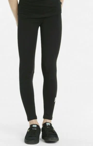 Puma Essentials Logo Girls Leggings - Black - Picture 1 of 3
