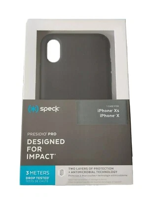 Funda protectora antimicrobiana resistente a impactos Speck Presidio Pro para iPhone X / XS Foto 1 de 3