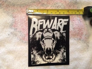 GRIZZLY Griptape Maulerst Vorsicht Skate AUFKLEBER Aufkleber Skateboards Helme Decal - Bild 1 von 2