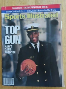 DAVID ROBINSON 1st Sports Illustrated 11/19/86 Magazine No Label NAVY SPURS - Picture 1 of 3