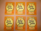 6 x LONG JOHN Scotch Whisky 1970,s Issue Spirits collectable COASTERS 