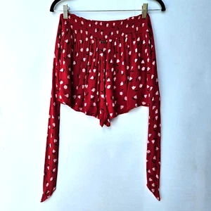 Billabong Red Floral Tie Front Shorts Medium - Picture 1 of 8