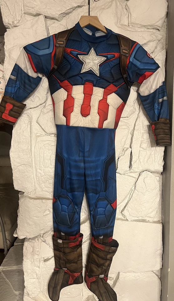Disfraz de Rubíes Marvel Capitán América Puff Muscle Solo Niños Talla Med Halloween... Foto 1 de 3