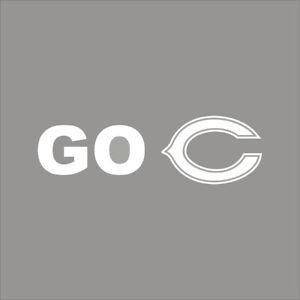 Go Chicago Bears 1 Color NFL Window Wall Vinyl Decal Sticker