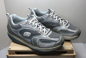 Skechers Shape Ups Women’s Toning Fitness Shoes 12320 White Silver Blue Size 10 - Picture 1 of 12