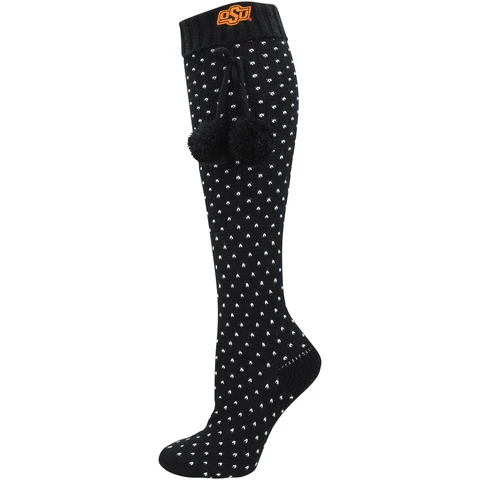 Women's ZooZatz Black Oklahoma State Cowboys Knee High Socks Cover