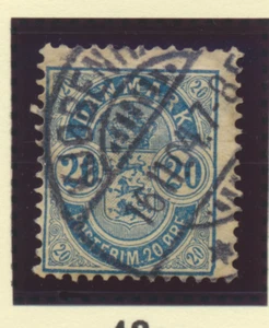 Denmark Stamp Scott #48a, Used, Watermark 113 - Bild 1 von 1