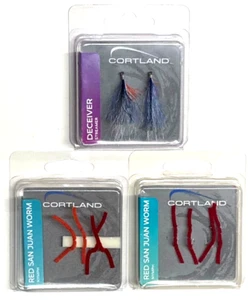 Courtland 1 Pack Deceiver Streamer 2-Count and 2 Packs Red San Juan Worm 4-Count - Picture 1 of 23