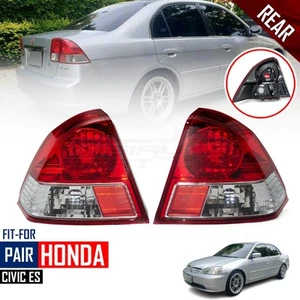 RED CLEAR TAIL LAMP REAR LIGHT LEFT RIGHT FIT HONDA CIVIC LX 2001-2005 SEDAN - Picture 1 of 11