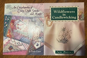Una enciclopedia de puntadas y motivos de edredón loco y flores silvestres en Candlewicking - Imagen 1 de 6