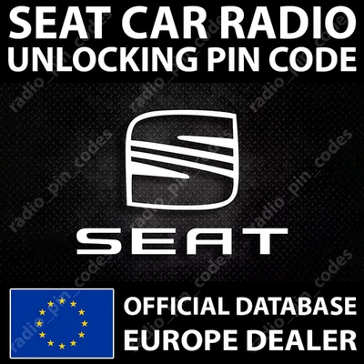 SEAT RADIO UNLOCK PIN CODE DECODE RCD 210 215 310 510 RNS 310 315 510 NAVIGATION - Immagine 1 di 4