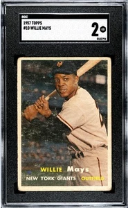 1957 Topps #10 -Willie Mays - New York Giants -HOF -SGC 2 Good - Picture 1 of 2