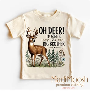 Oh Deer I'm Going To Be A Big Brother Shirt - Birth Announcement Tee - Picture 1 of 6