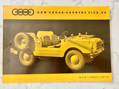 Auto Union DKW Cross Country 1960 camioneta texto en inglés original casi como nueva Foto 1 de 3