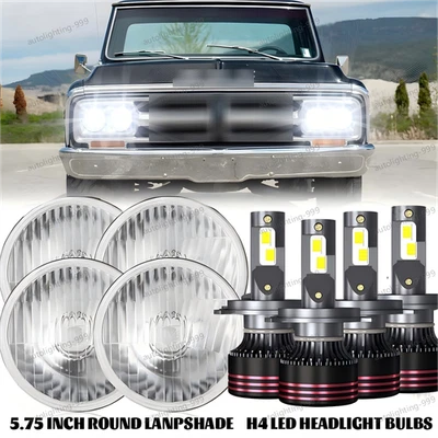 Faros LED redondos de 5,75" 5-3/4" para camioneta GMC C15/C1500 1961-1972 C2500 H5006 Foto 1 de 4