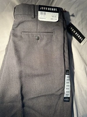 John Henry dress slacks Men’s Size 30W X 30L Suit Pants Brand New Grey  - Image 1 of 4