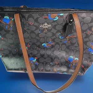City Zip Tote Bird Print Coach Tote F22293 - Bild 1 von 12