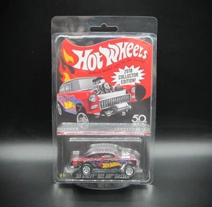 Hot Wheels 2018 COLLECTOR EDITION, '55 CHEVY BEL AIR GASSER, rot, in Protector - Bild 1 von 2